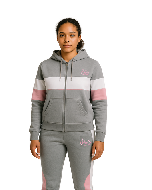 Ladies Full Zip Hoodie Jogging Suit - I Am Collection